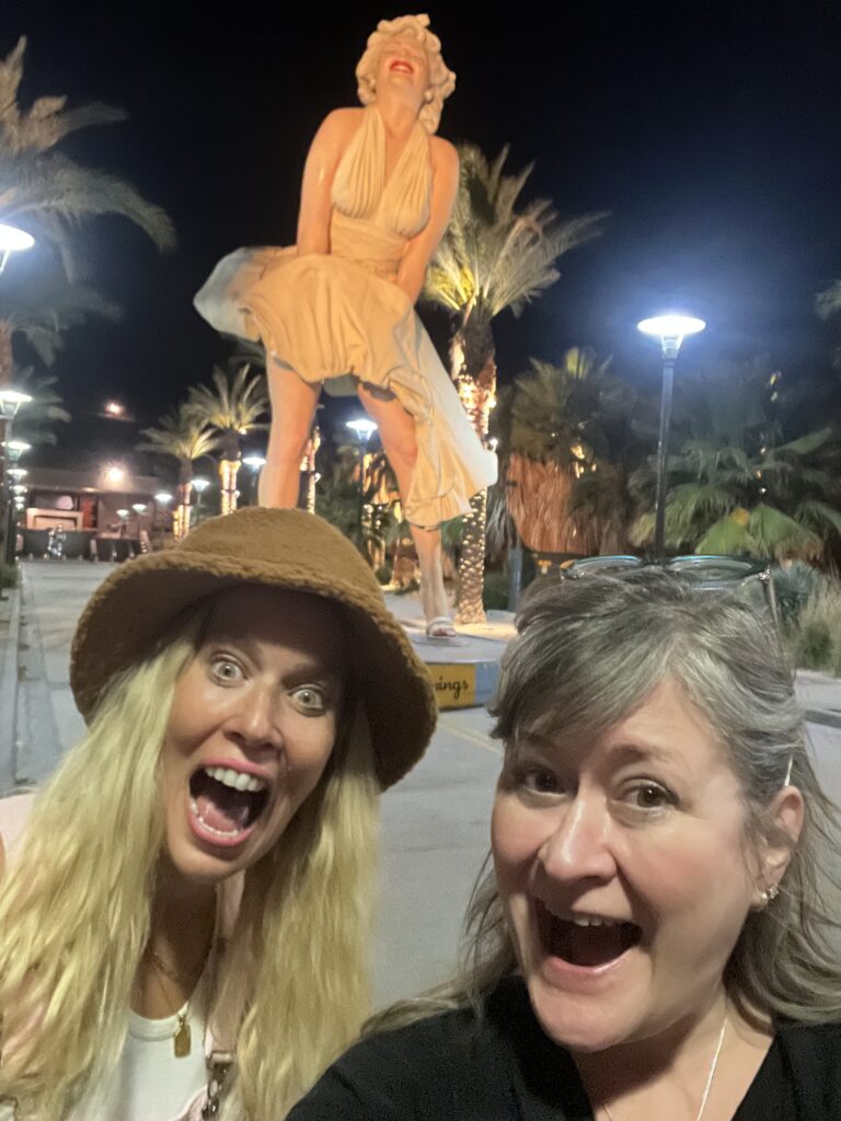Ally & Alli with Marilyn, Palm Springs, CA